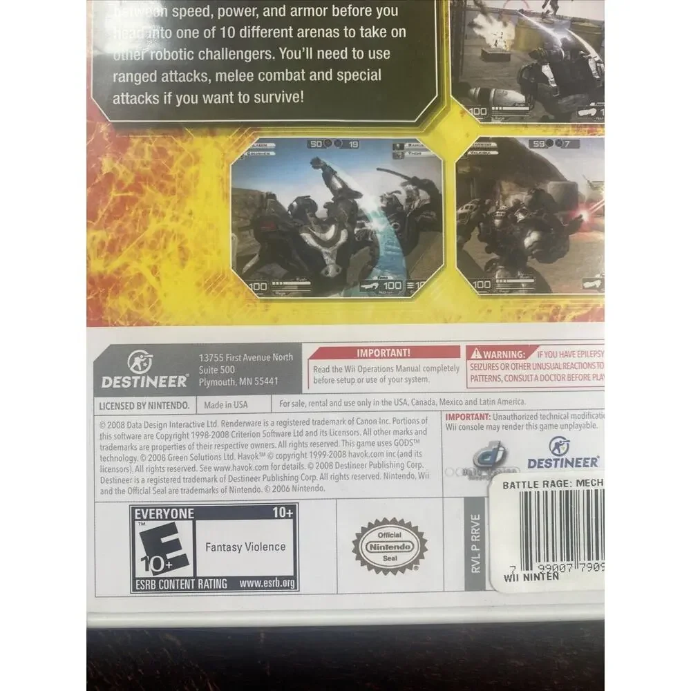 Battle Rage: Mech Conflict (Nintendo Wii, 2009) BRAND NEW Factory Sealed